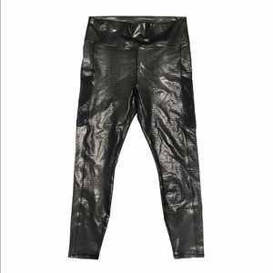 Fabletics Powerhold Snakeskin Black Leggings
